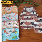 ست بلوز و شلوار طرح حیوانات نخ پنبه سایز ۴ و ۵ کد ۲۸