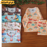 ست بلوز و شلوار طرح حیوانات نخ پنبه سایز ۴ و ۵ کد ۲۸