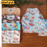 ست بلوز و شلوار طرح حیوانات نخ پنبه سایز ۴ و ۵ کد ۲۸