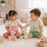 تیشرت شلوارک کله خرسی جیب دار کبریتی سایز ۳۵ و ۴۰ و ۴۵ کد ۸۴