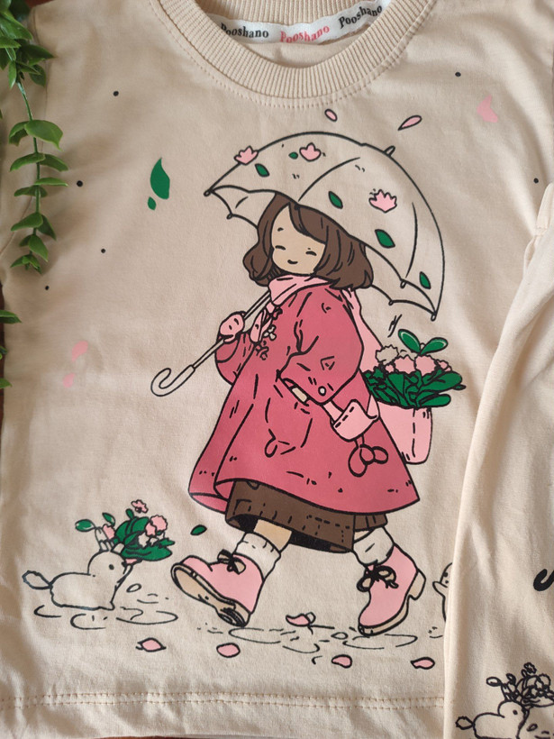 تیشرت شلوارک دختر و چتر سایز ۴۰ ، ۴۵ ، ۵۰ ، ۵۵ پنبه سوپر کد ۱۱۹