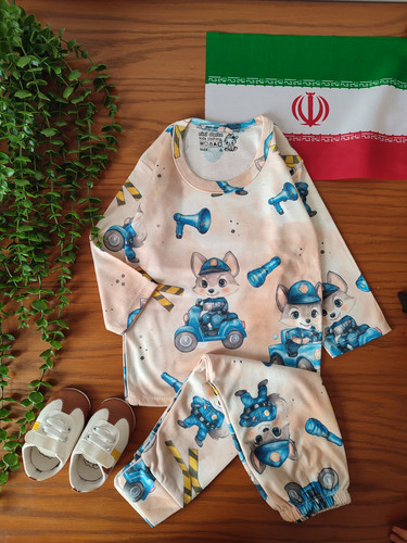 بلوز شلوار هاپو پلیس سایز ۴ تا ۶ کد ۱۲۴