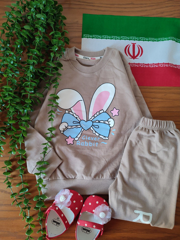 بلوز شلوار خرگوش باهوش سایز ۳۵ ، ۴۰ ، ۴۵ ،۵۰ پنبه دورس کد ۱۳۸