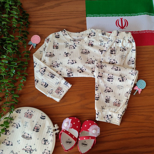 بلوز و شلوار نرمالو پنبه ای پاندا بامزه سایز ۳۰ ، ۳۵ ، ۴۰ ، ۴۵ کد ۱۵۶