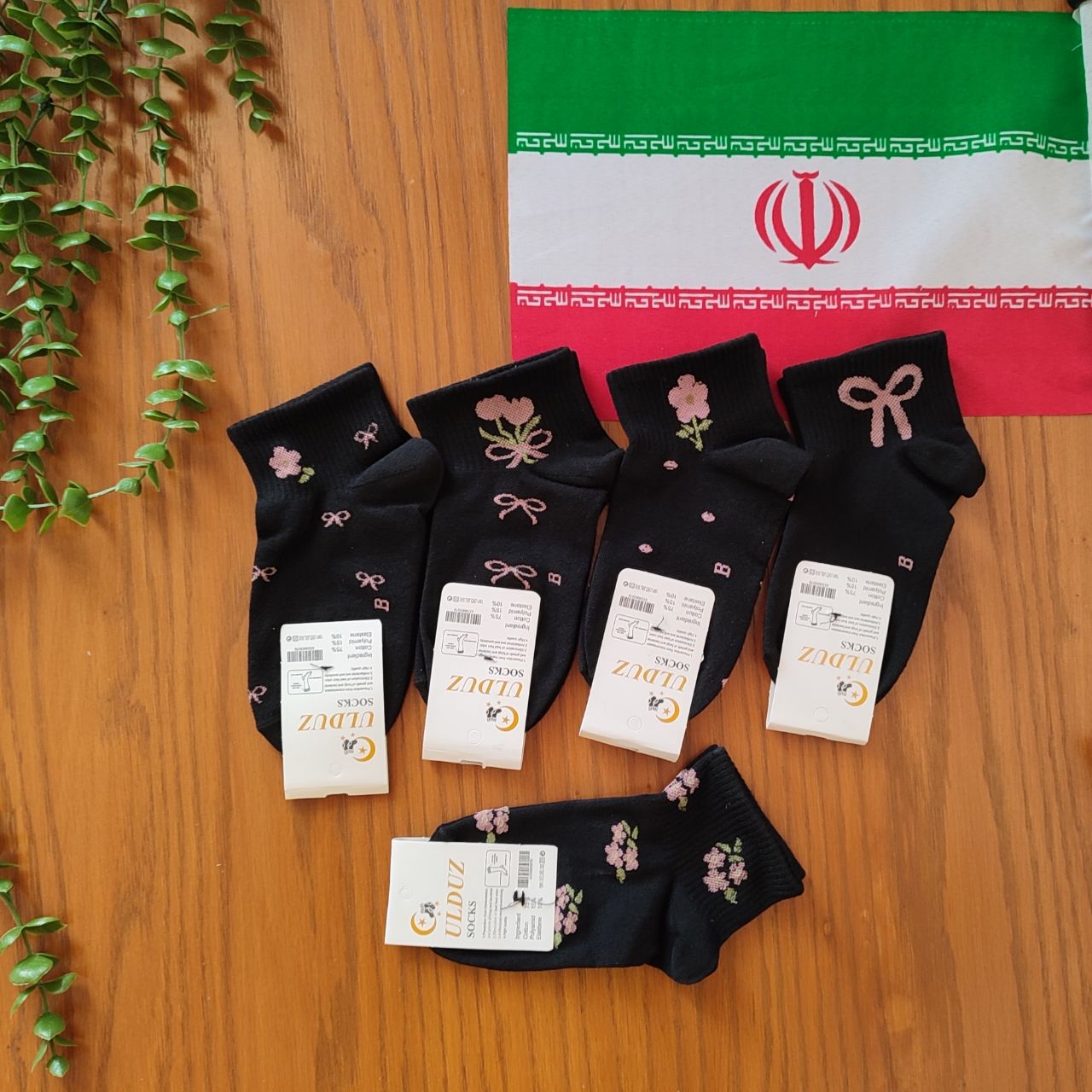 جوراب نیم ساق پاپیون دخترانه ۳۲ تا ۳۷ کد ۱۷۳