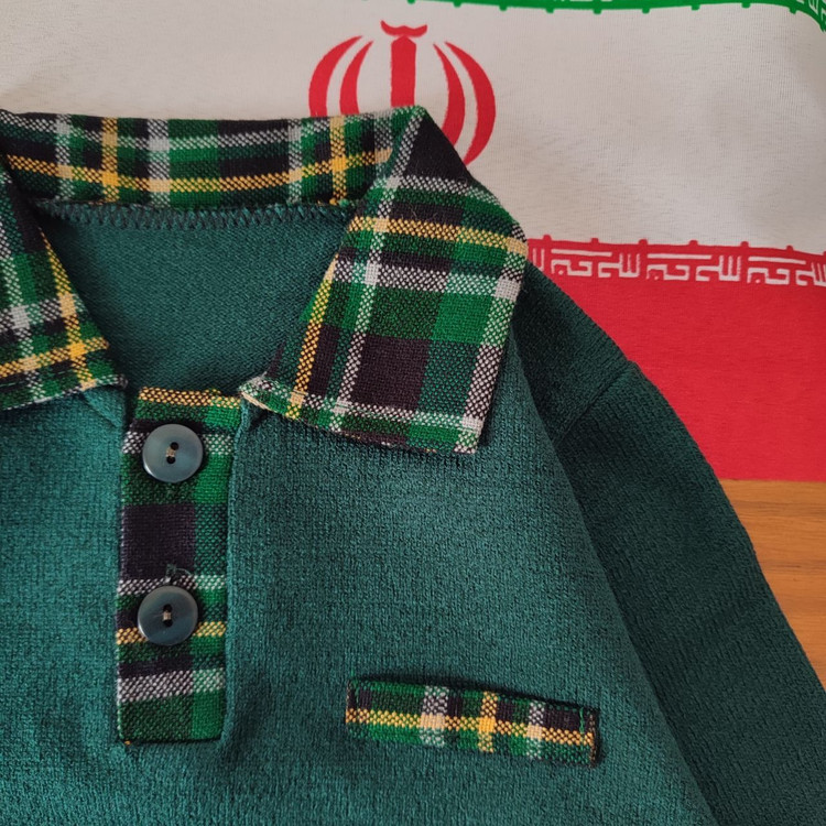 بافت یقه کتی سایز ۴۰ ، ۴۵ ، ۵۰ ، ۵۵ پسرانه کد ۱۸۲